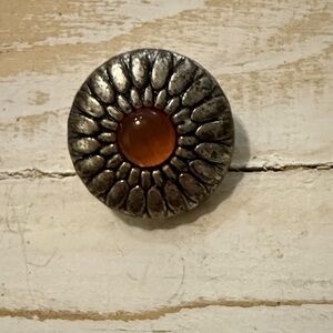 Vintage Silver and Amber Ginger snap